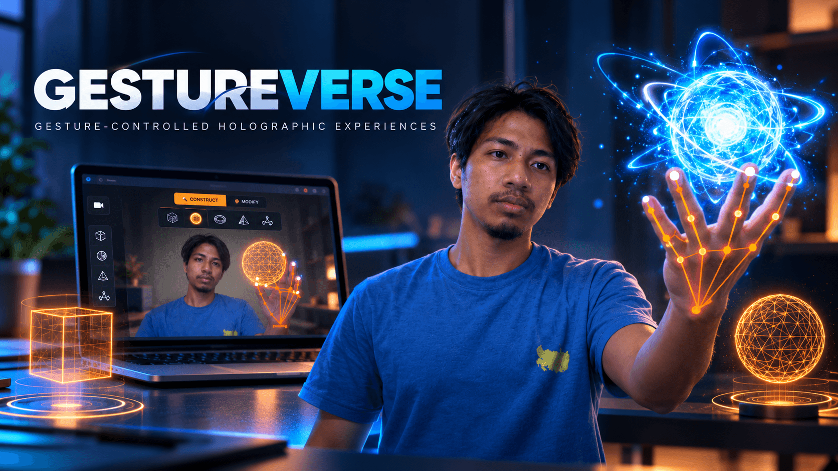 GestureVerse - Gesture-Controlled Spatial AR & Animation