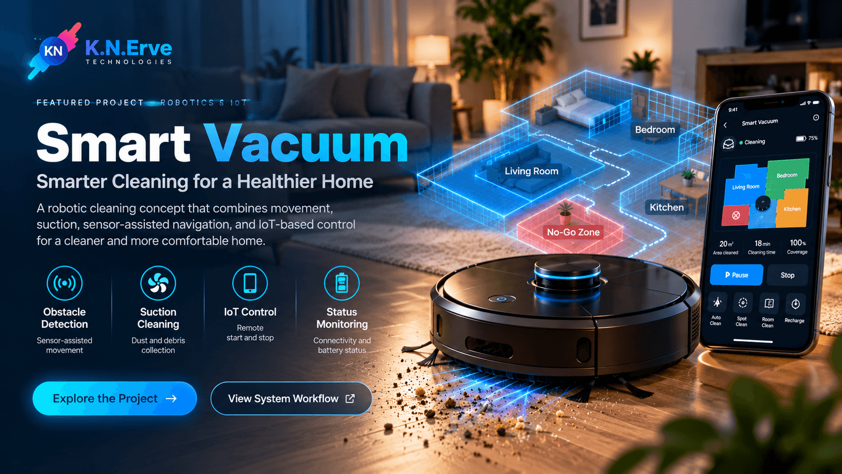 Smart Vacuum - Autonomous Floor Cleaning Robot