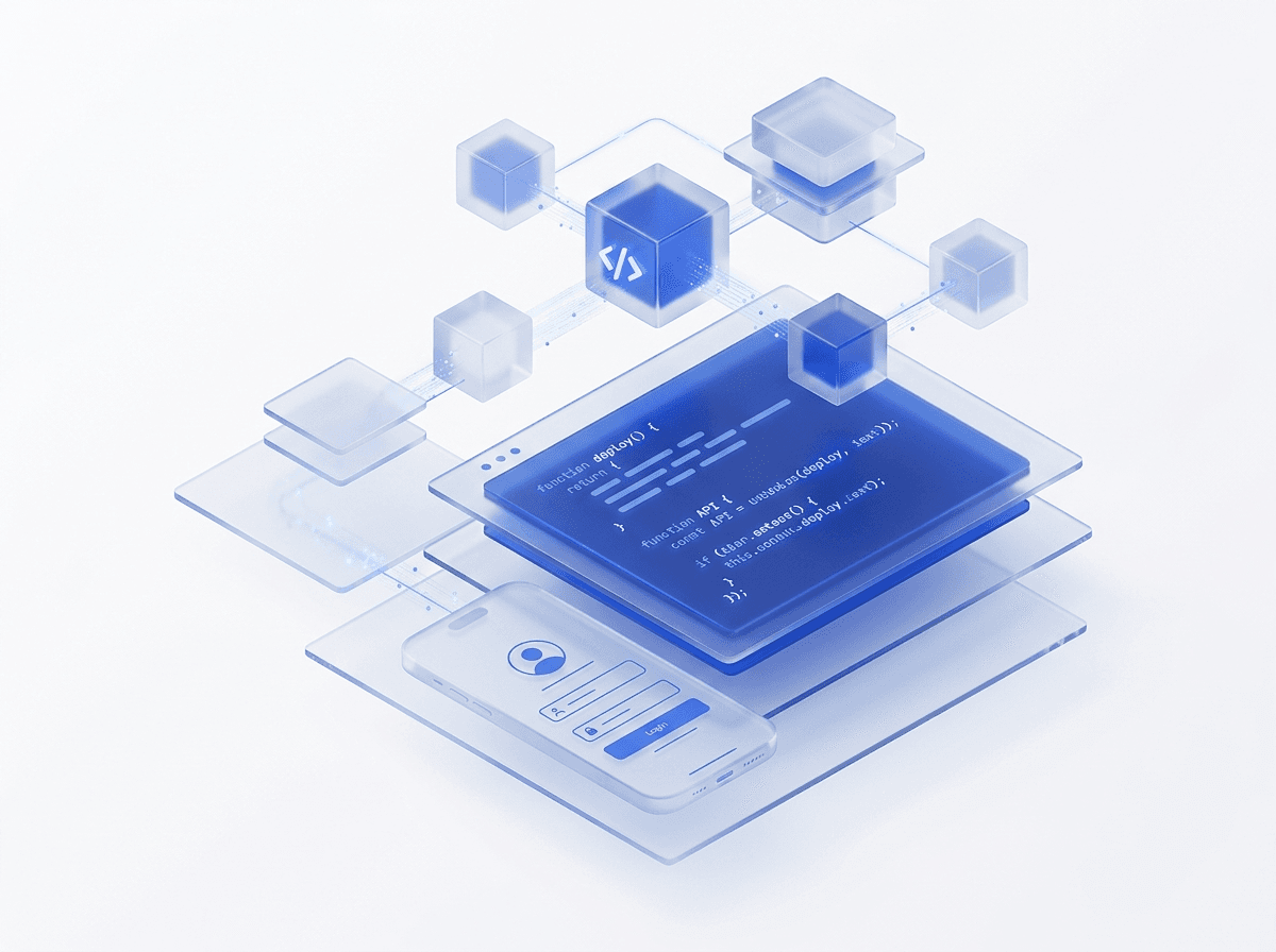 Modern Scalable Stack 3D illustration
