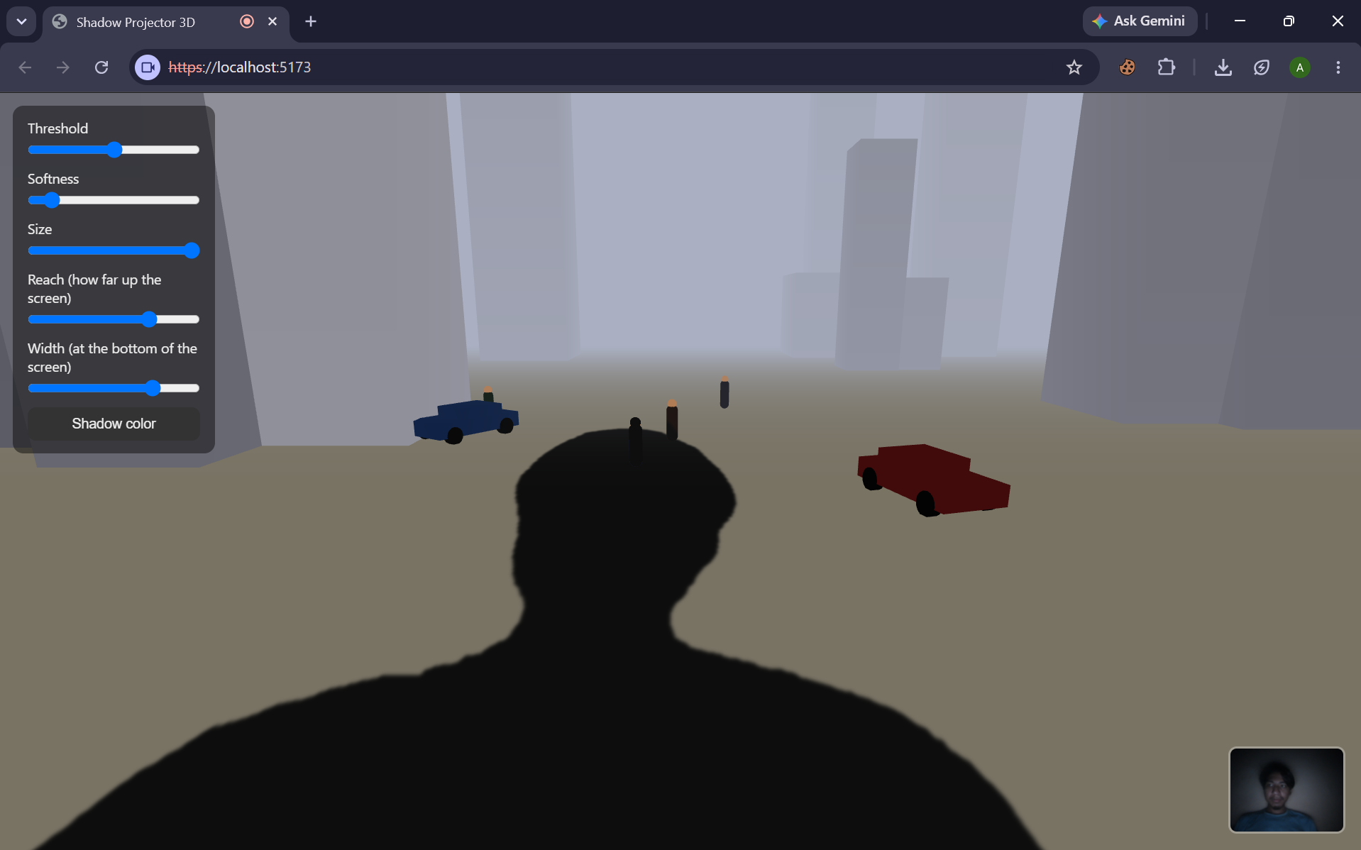 Web Application & Shader Controls